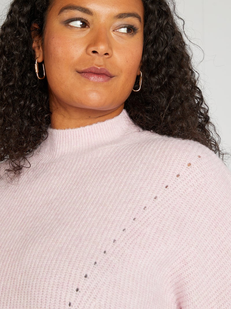 Jersey de cuello alto ROSA - Kiabi
