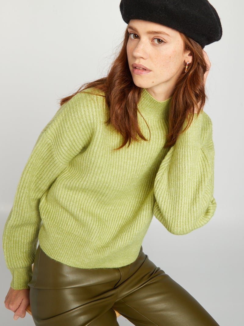 Jersey de cuello alto VERDE - Kiabi