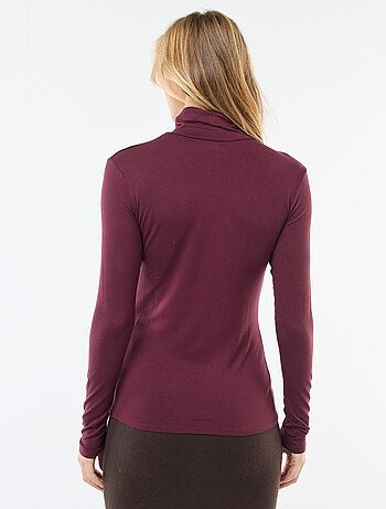 Camiseta de cuello alto y manga larga