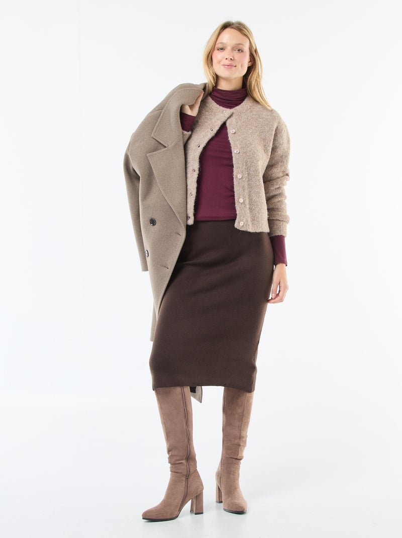 Jersey de cuello alto y manga larga Rojo - Kiabi