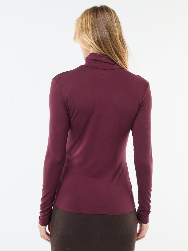 Jersey de cuello alto y manga larga Rojo - Kiabi