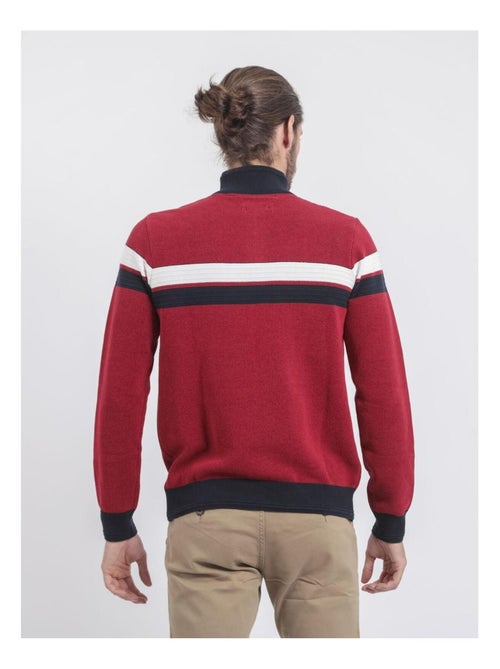 Jersey de cuello alzado con cremallera pur coton LODJEFF - Kiabi