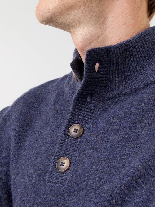Jersey de cuello camionero 100% lana - Premium - Kiabi