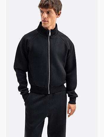 Jersey de cuello con cremallera y canalé giesto