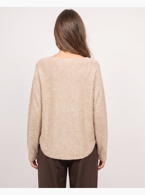 Jersey de cuello de pico de punto con hilo brillante kassiane - Kiabi Jersey de cuello de pico de punto con hilo brillante kassiane - Kiabi