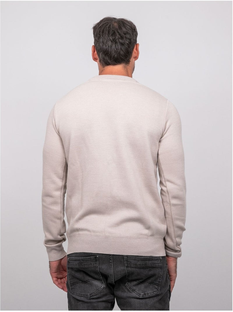 Jersey de cuello de pico lamboise Beige - Kiabi
