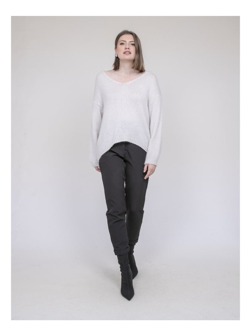 Jersey de cuello en V KLORIANE Crudo - Kiabi
