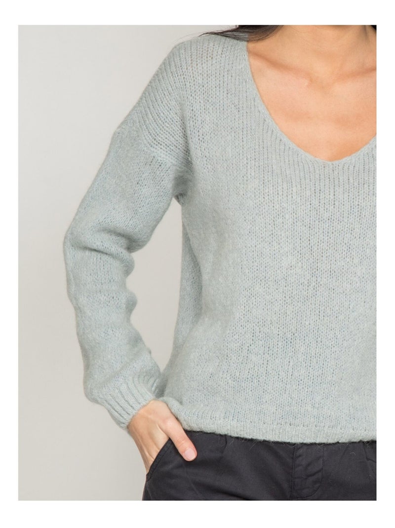 Jersey de cuello en V KYO Gris - Kiabi