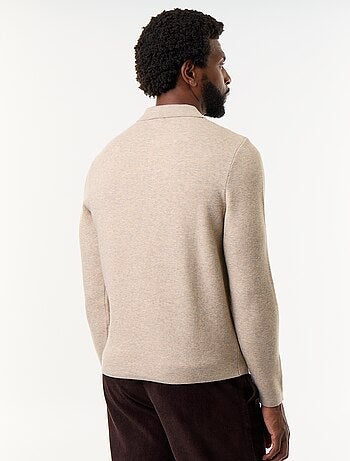 Jersey de cuello polo con cremallera