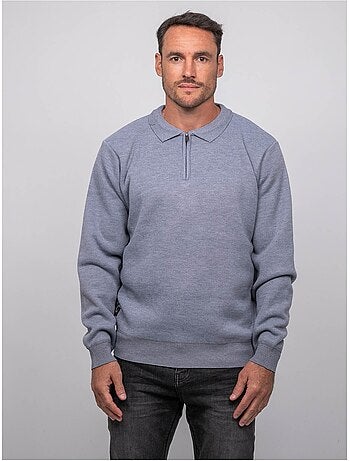 Jersey de cuello polo con cremallera larmoti