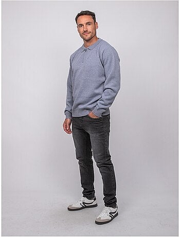 Jersey de cuello polo con cremallera larmoti