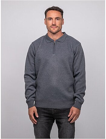 Jersey de cuello polo con cremallera larmoti