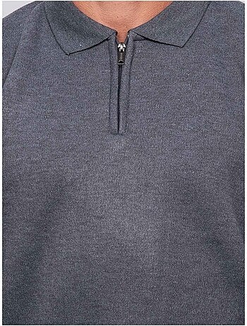 Jersey de cuello polo con cremallera larmoti