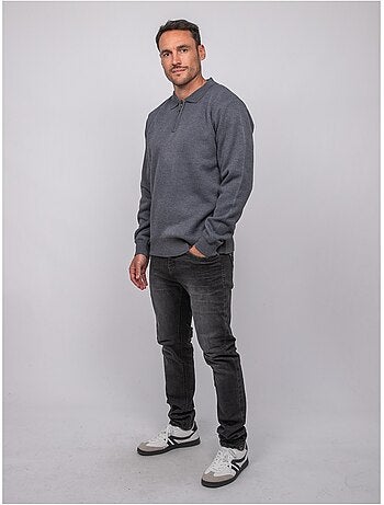 Jersey de cuello polo con cremallera larmoti