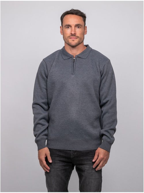 Jersey de cuello polo con cremallera larmoti - Kiabi