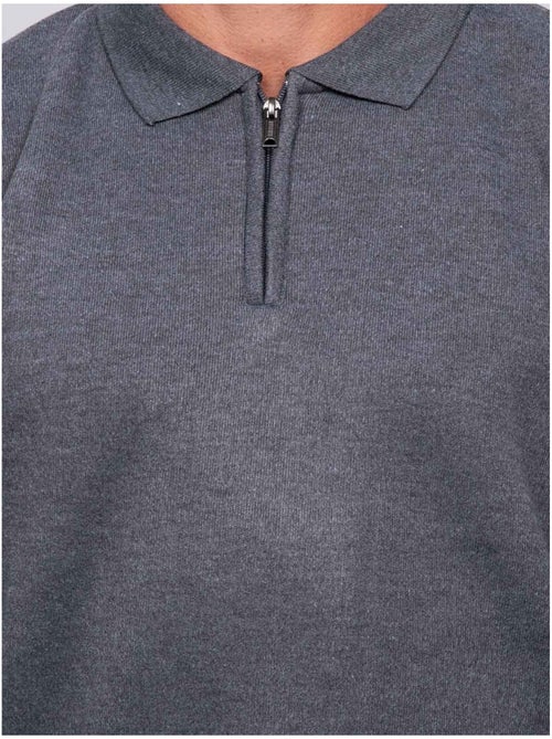 Jersey de cuello polo con cremallera larmoti - Kiabi