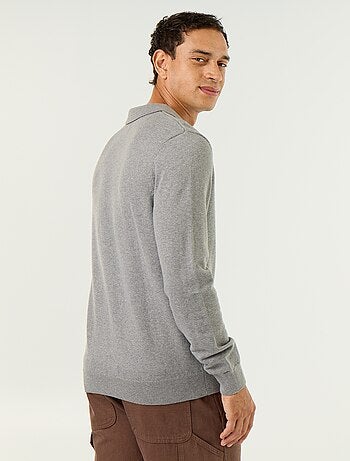 Jersey de cuello polo de manga larga