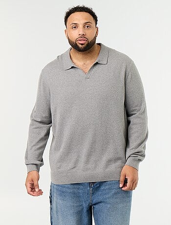Jersey de cuello polo de manga larga