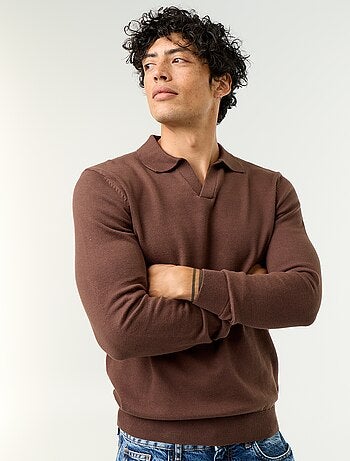 Jersey de cuello polo de manga larga