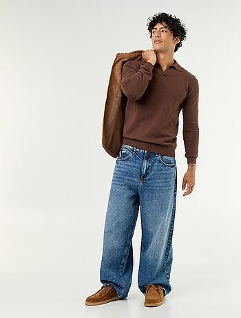 Jersey de cuello polo de manga larga