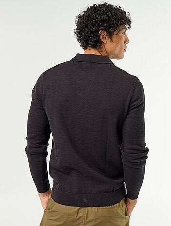 Jersey de cuello polo de manga larga