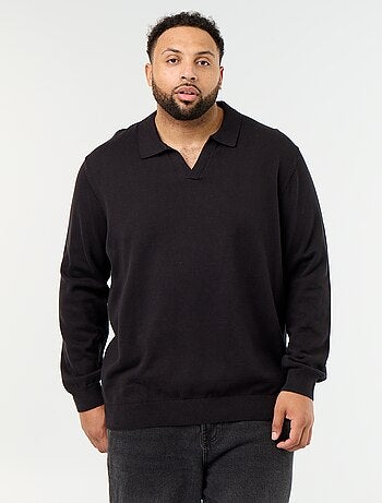 Jersey de cuello polo de manga larga