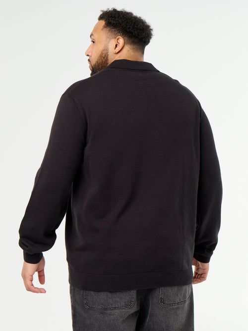 Jersey de cuello polo de manga larga - Kiabi