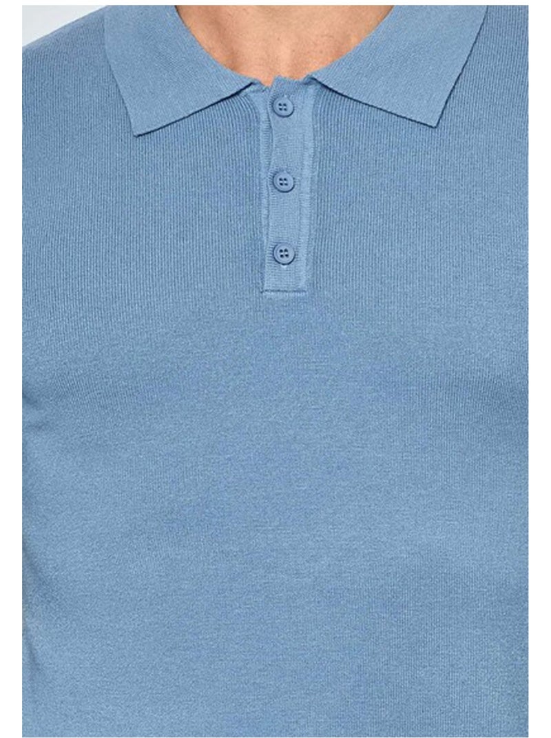 Jersey de cuello polo Kebello Azul cielo - Kiabi