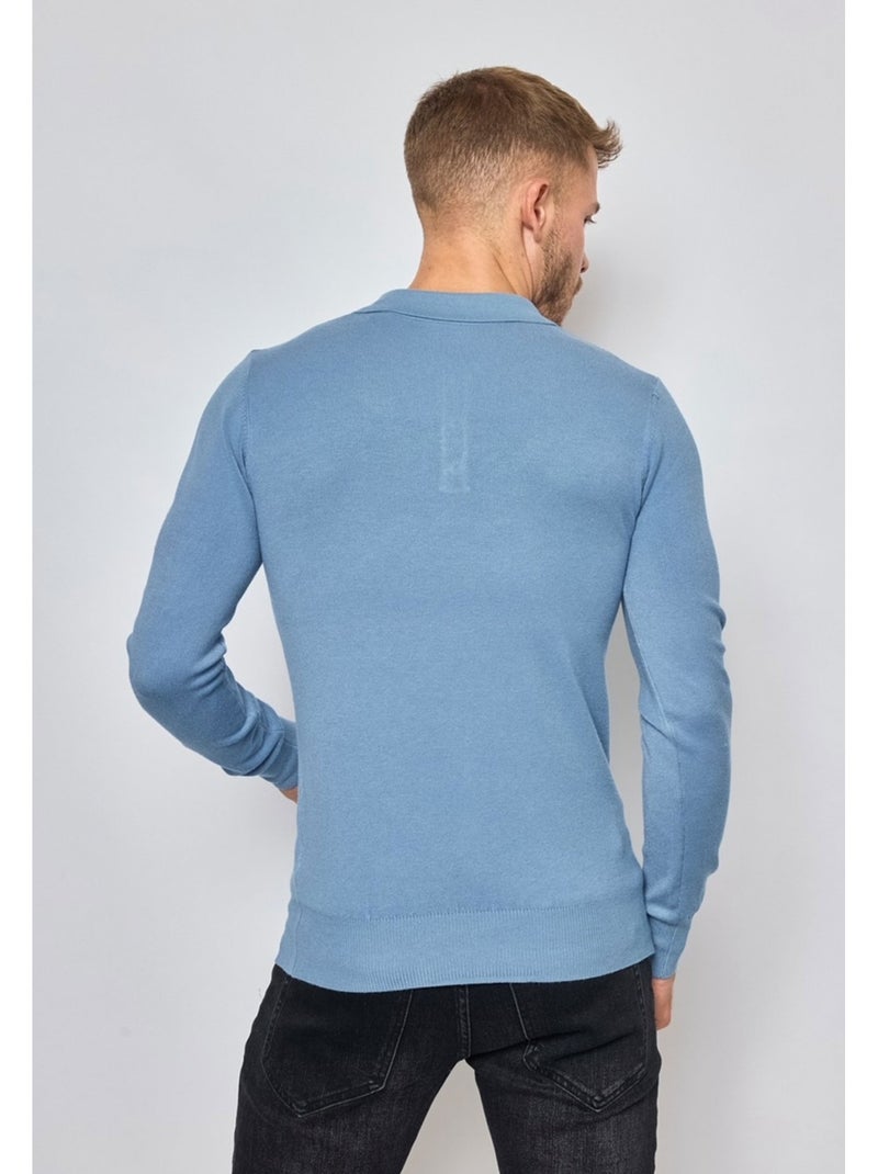 Jersey de cuello polo Kebello Azul cielo - Kiabi