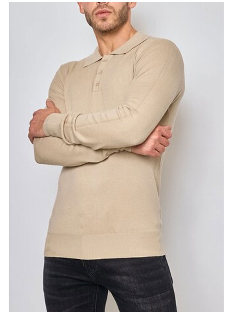 Jersey de cuello polo Kebello Beige - Kiabi