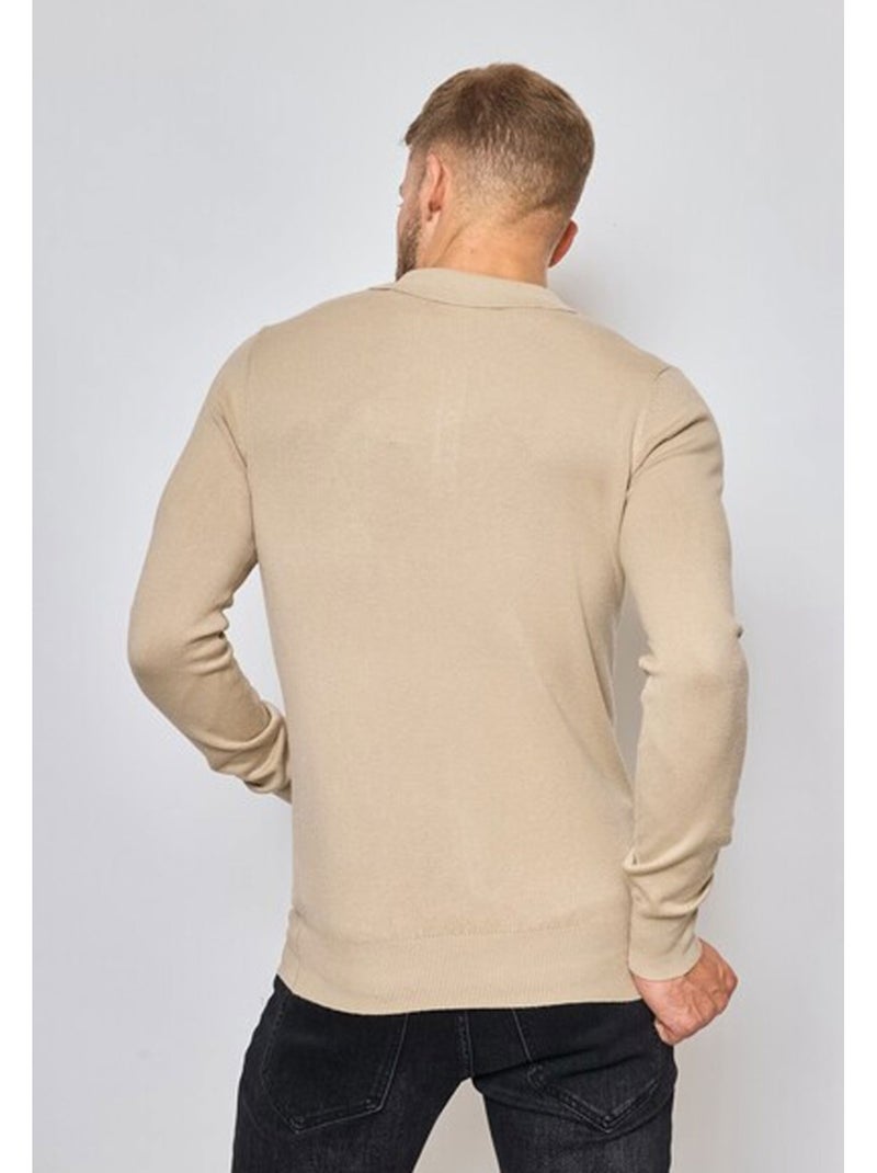 Jersey de cuello polo Kebello Beige - Kiabi