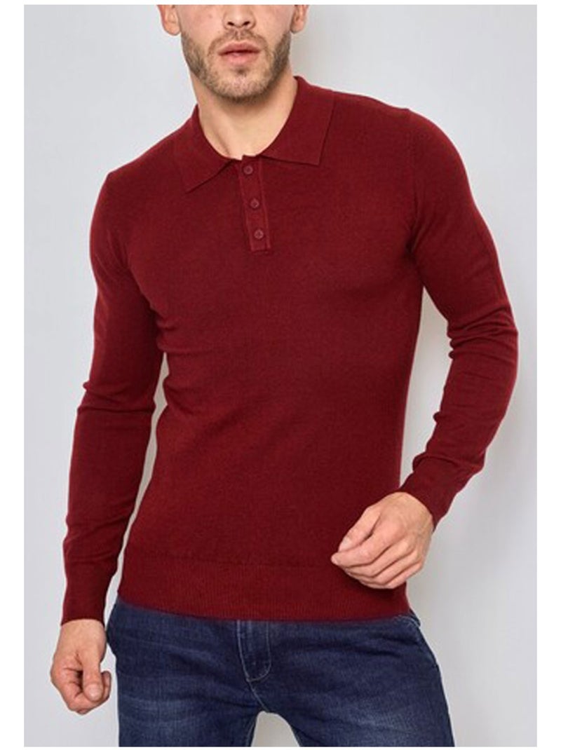Jersey de cuello polo Kebello Burdeos - Kiabi