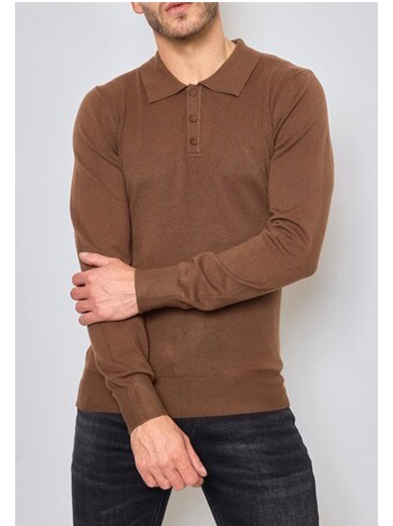 Jersey de cuello polo Kebello Marrón - Kiabi