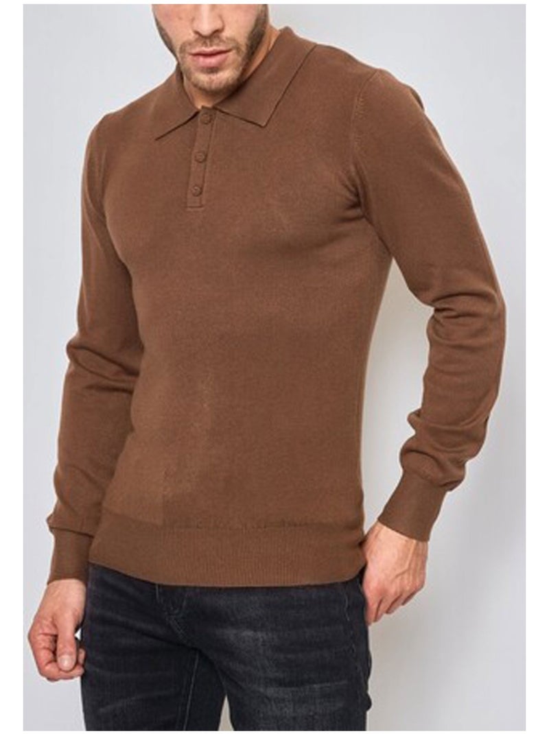 Jersey de cuello polo Kebello Marrón - Kiabi