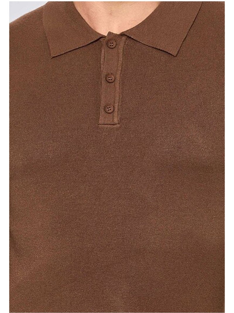 Jersey de cuello polo Kebello Marrón - Kiabi