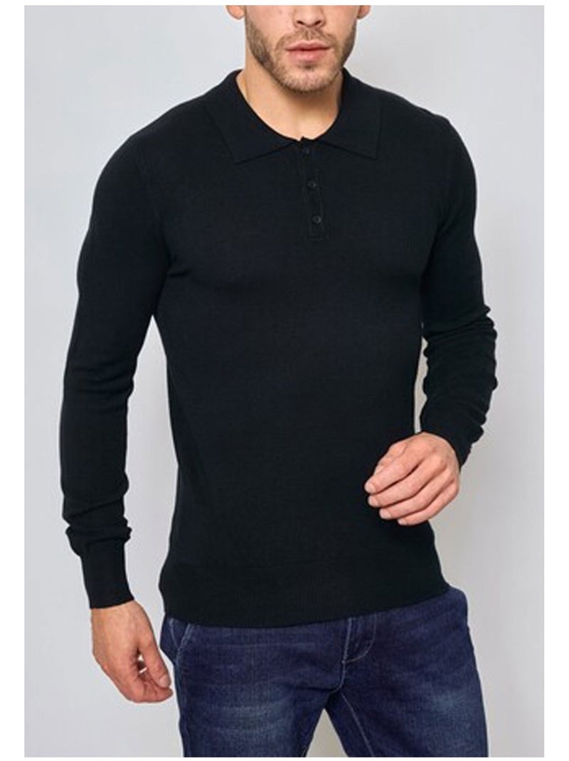 Jersey de cuello polo Kebello Negro Negro - Kiabi