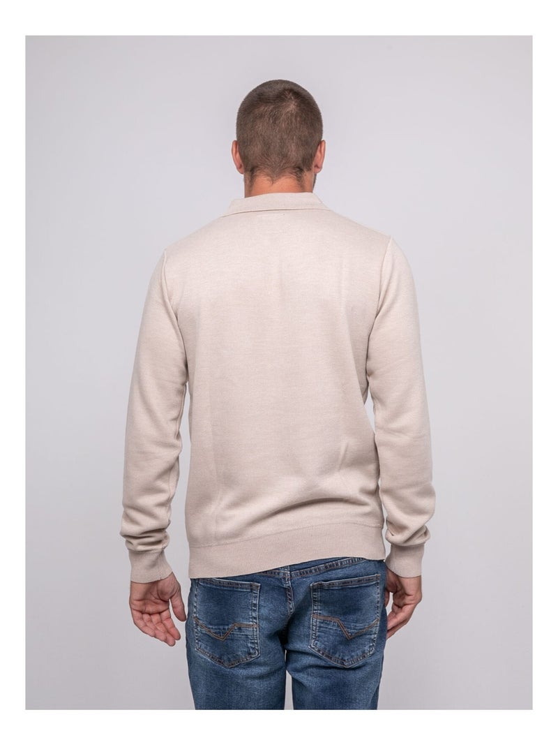 Jersey de cuello polo LOMEDI Beige - Kiabi