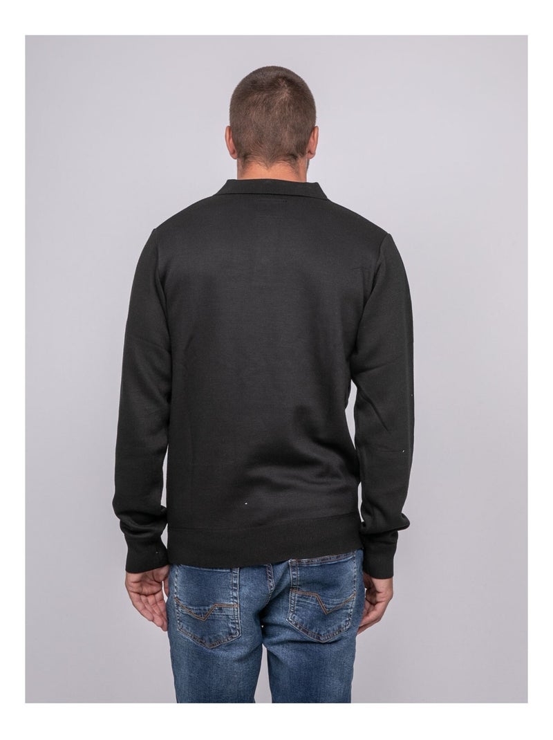 Jersey de cuello polo LOMEDI Negro - Kiabi