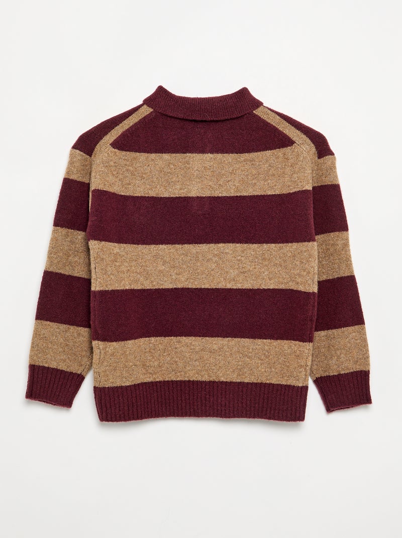 Jersey de cuello polo Rojo - Kiabi
