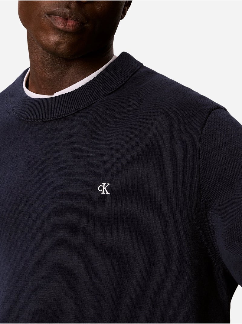 Jersey de cuello redondo - calvin klein Azul oscuro - Kiabi