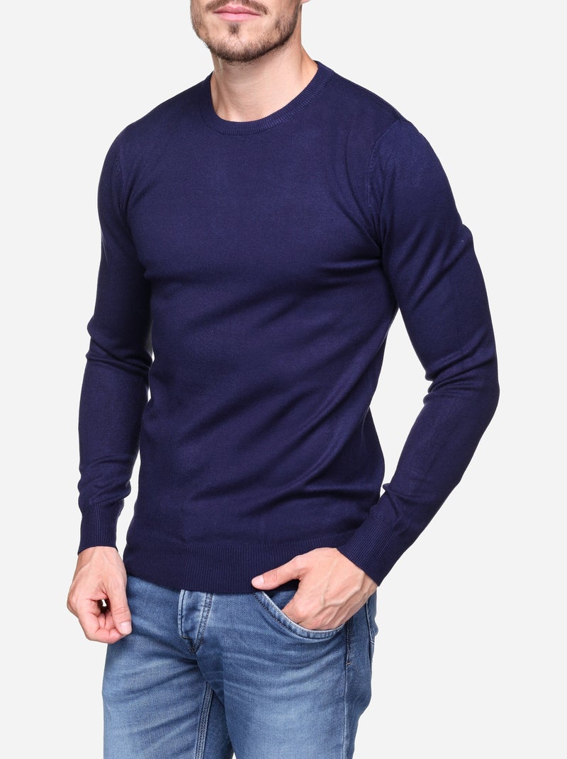 Jersey de cuello redondo - Kenzarro Azul - Kiabi