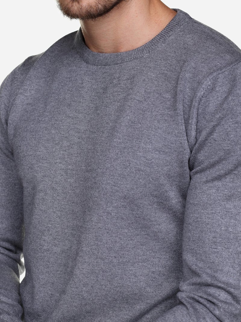 Jersey de cuello redondo - Kenzarro Gris claro - Kiabi