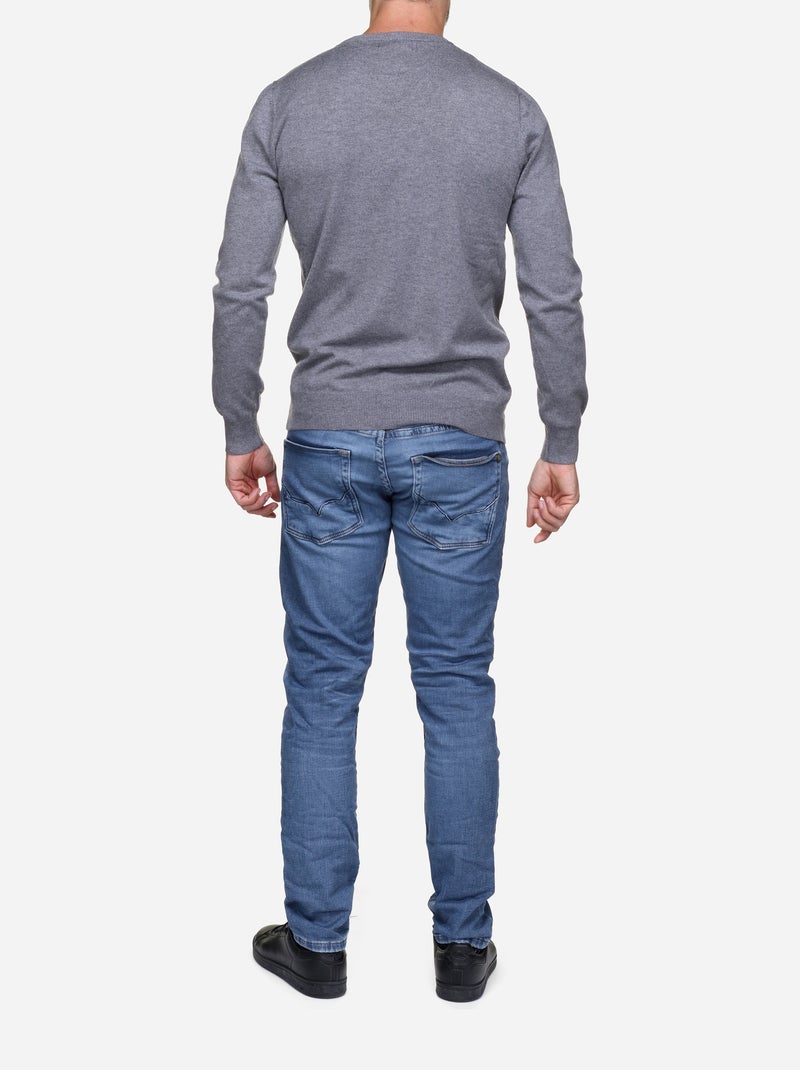 Jersey de cuello redondo - Kenzarro Gris claro - Kiabi