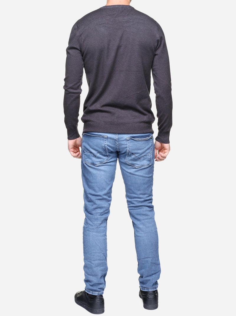 Jersey de cuello redondo - Kenzarro Gris oscuro - Kiabi