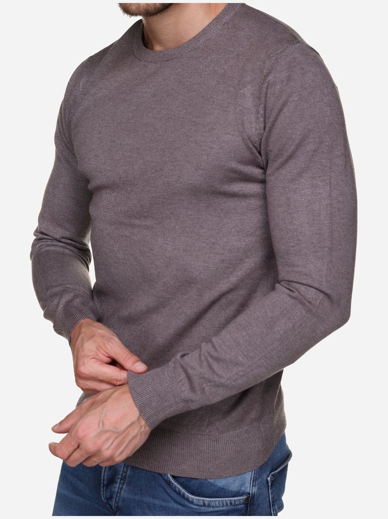 Jersey de cuello redondo - Kenzarro Marrón - Kiabi