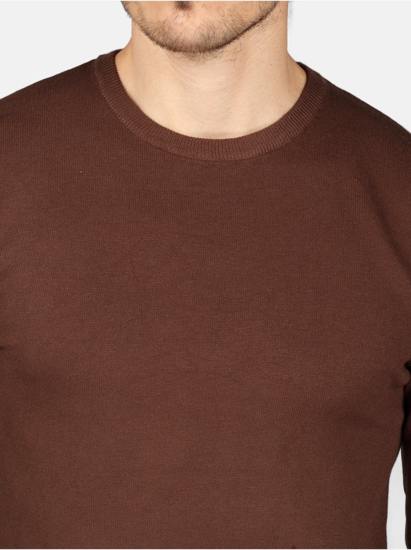 Jersey de cuello redondo - Kenzarro Marrón oscuro - Kiabi