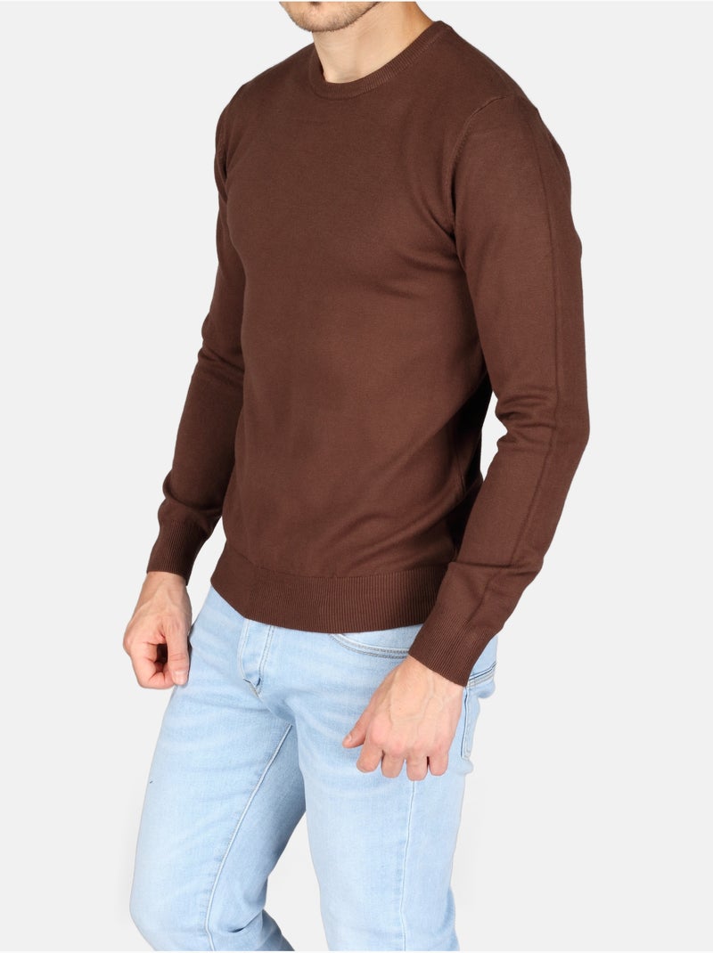 Jersey de cuello redondo - Kenzarro Marrón oscuro - Kiabi