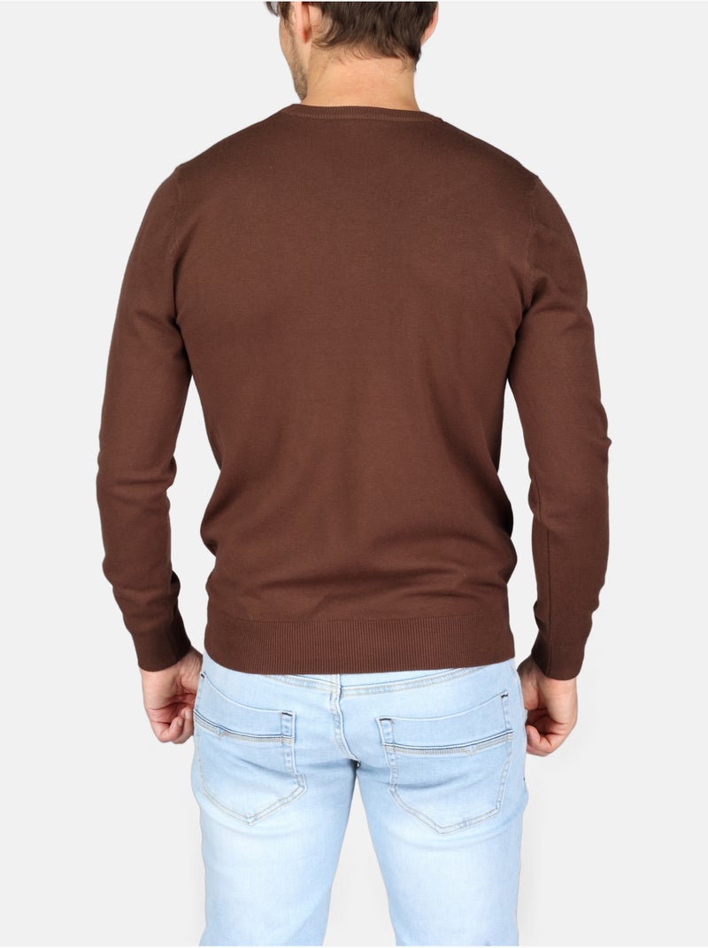Jersey de cuello redondo - Kenzarro Marrón oscuro - Kiabi