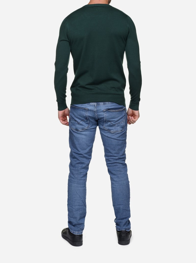 Jersey de cuello redondo - Kenzarro Verde oscuro - Kiabi