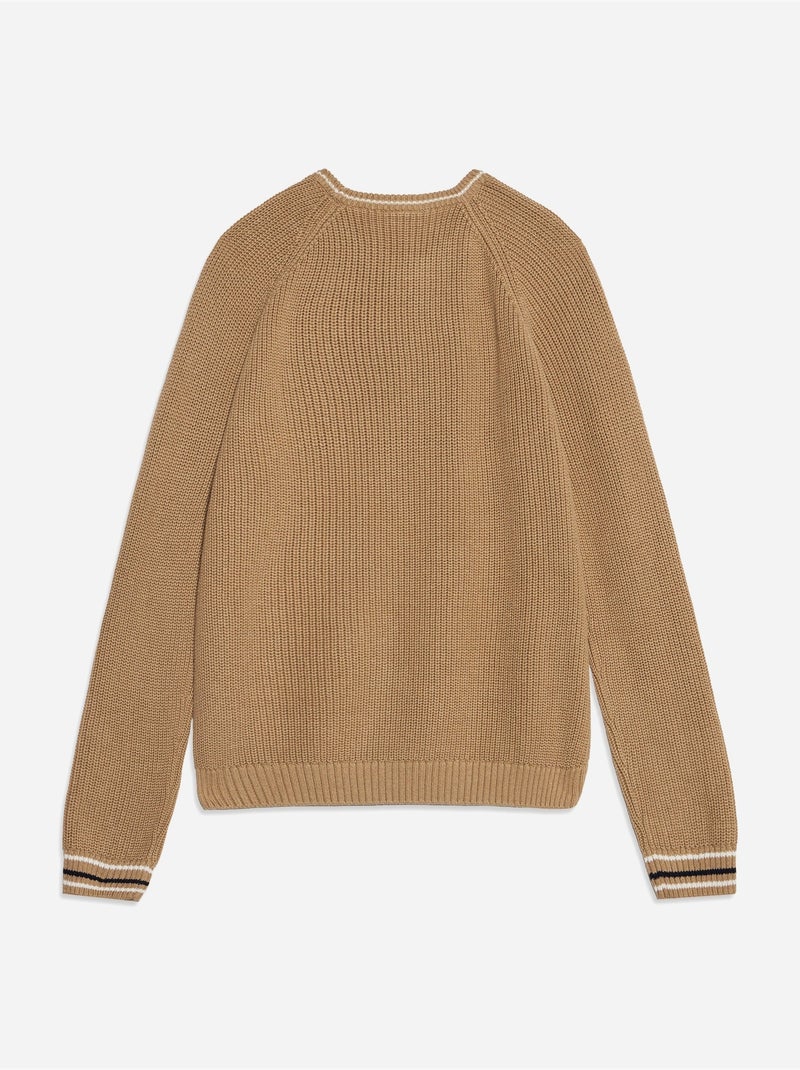 Jersey de cuello redondo - lacoste Camel - Kiabi